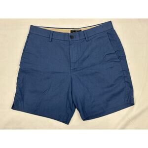 Banana Republic Linen Blend 7” Shorts Men’s 31 Blue Flat Front Cotton Stretch